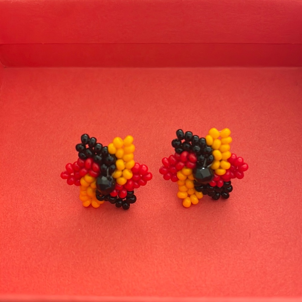 Hand Beaded Chaquira Earrings